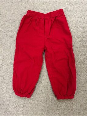 Little English Kids Red Corduroy Banded Pants